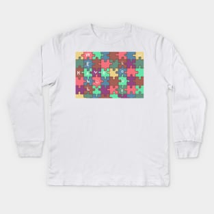 Autism Awareness Design Support Kids Long Sleeve T-Shirt